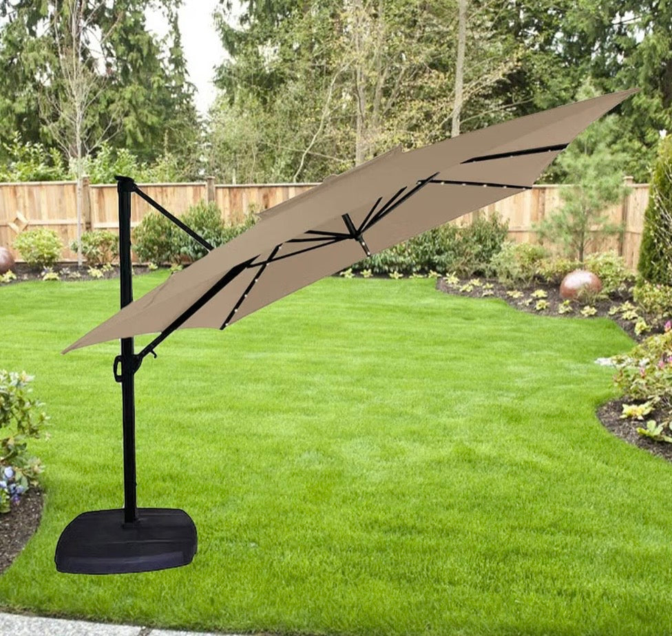 Replacement Canopy Top Cover Compatible with The Simply Shade Two Tiered Square Solar Umbrella - RipLock 500 AG45RLDT2-30S-LS