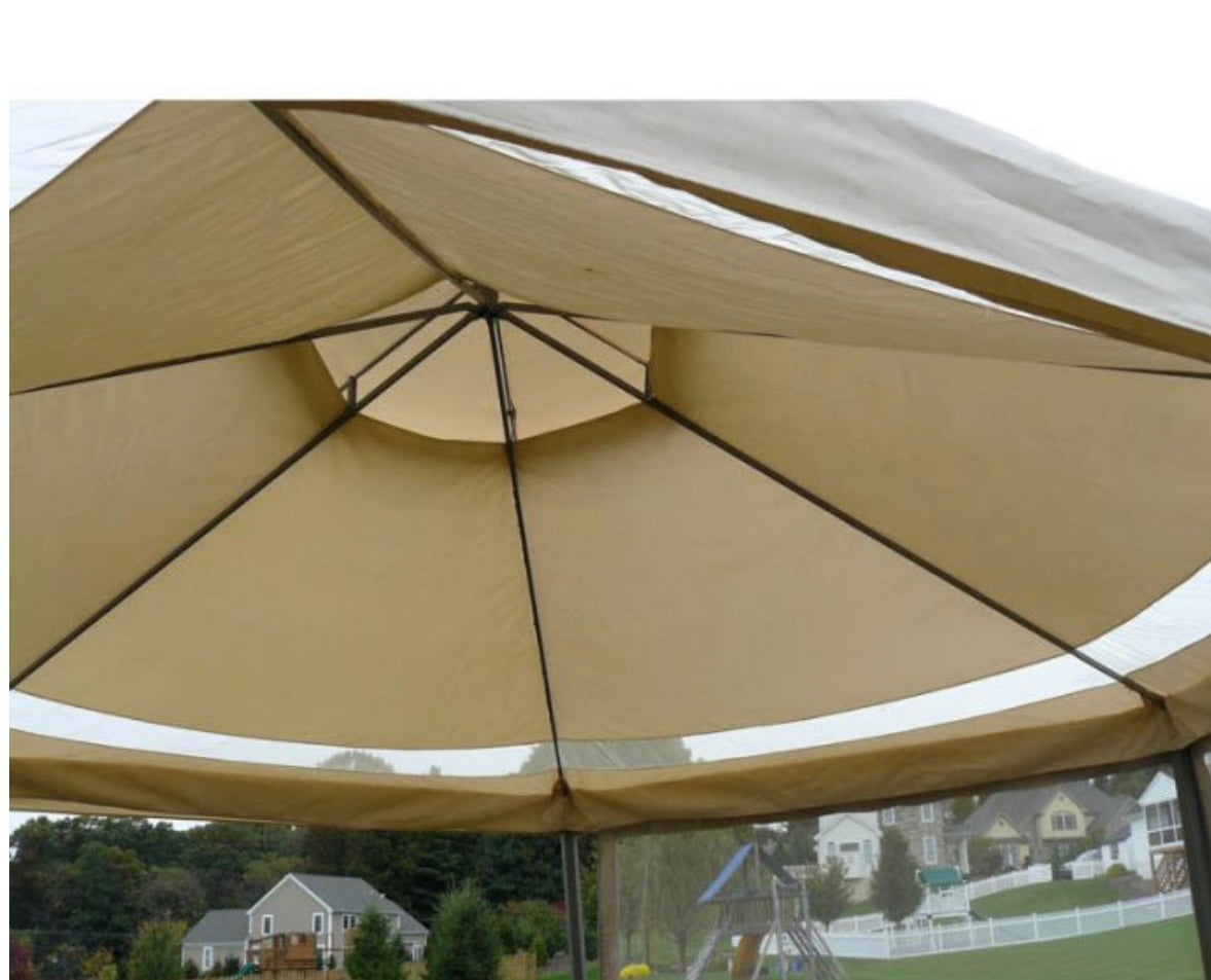 Replacement Canopy and Netting Set for Martha Stewart Hexagon Gazebo