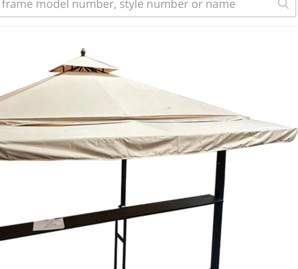 Replacement Canopy Vent Cover and Awning for Menards 10x10 Gazebo with Awning - RipLock 350