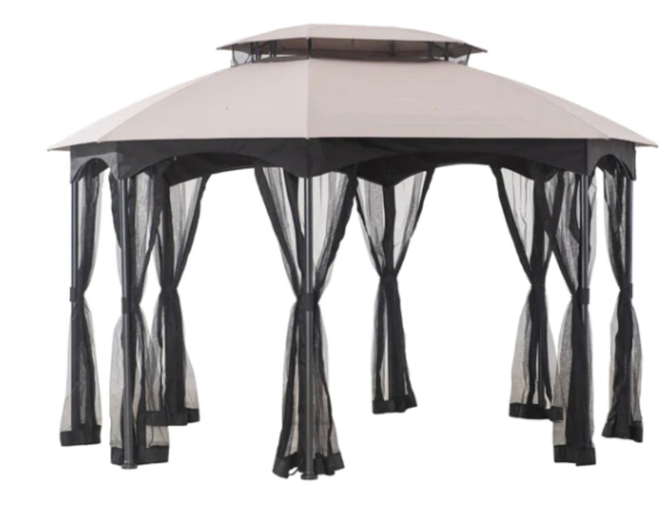 Replacement Screen Set for Big Lots Octagon Gazebo Standard 350 - Beige