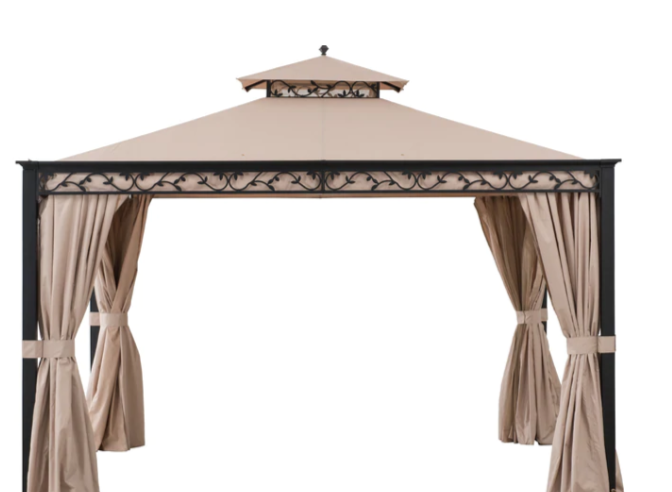 Sunjoy Khaki Replacement Canopy and Vent Cover For Bradley Soft top Gazebo (10X12 Ft) Sold At BJs