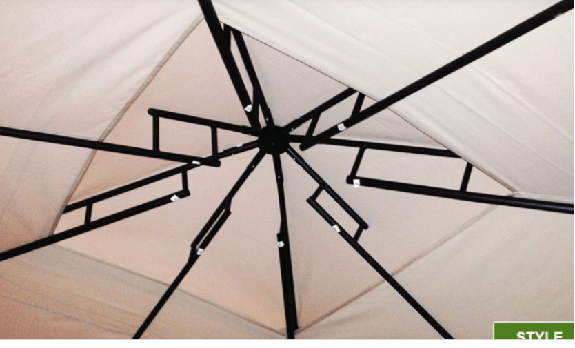 Allen Roth Finial Gazebo Curatin Set - Standard 350 - Beige Model L-GZ472PST-1