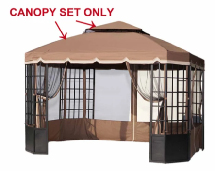 Beige Replacement Screen For Window Gazebo (10X12 Ft) L-GZ140PST-2 Sold At Sears US