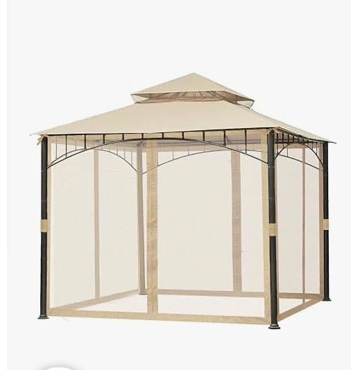 Beige Replacement Mosquito Netting (Deluxe Version) Soft Top Gazebo (10x10) Sold At Home Depot