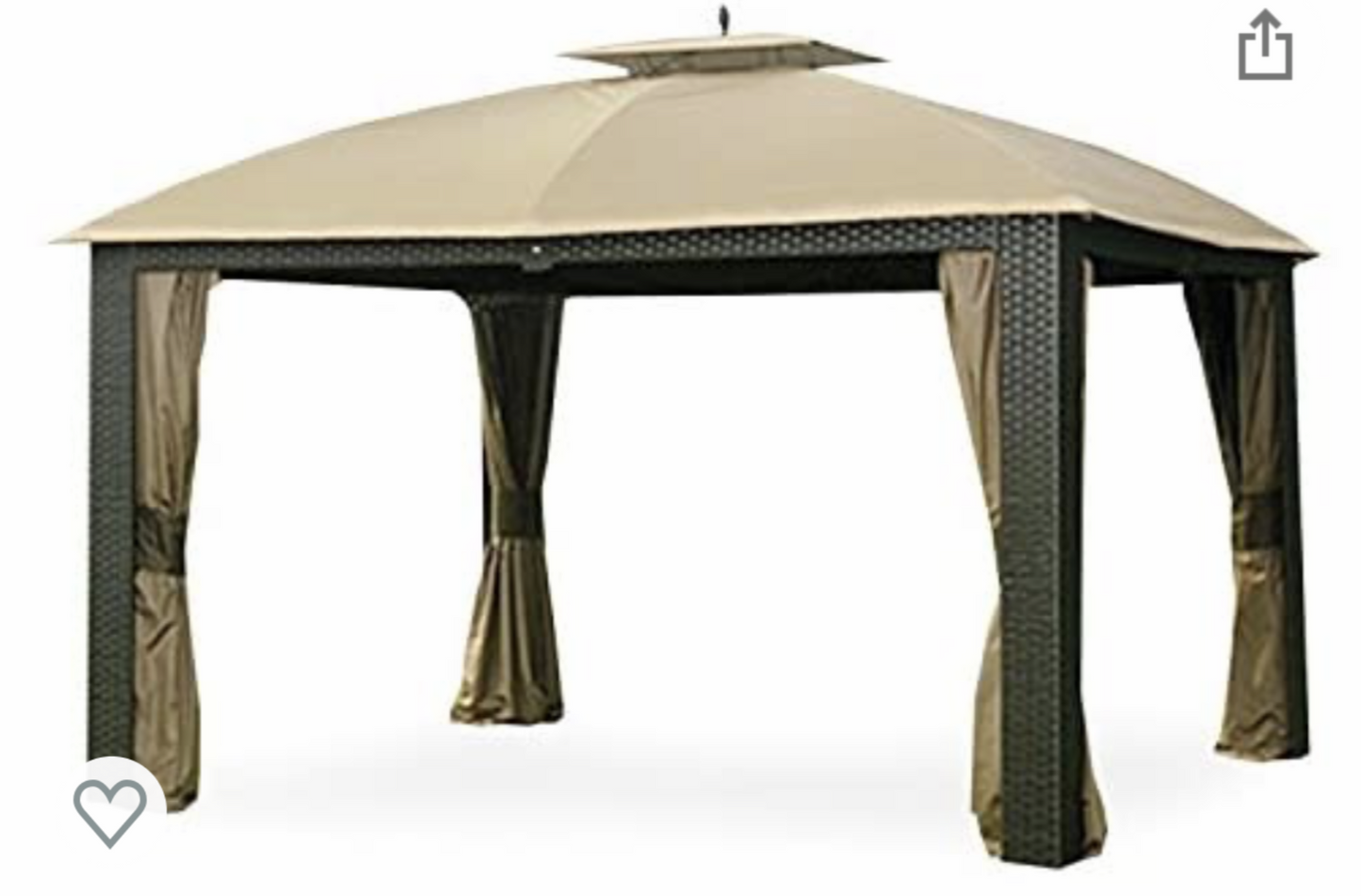 Replacement Privacy Curtain Set for The Gazebo L-GZ518PST- Standard 350 -Beige
