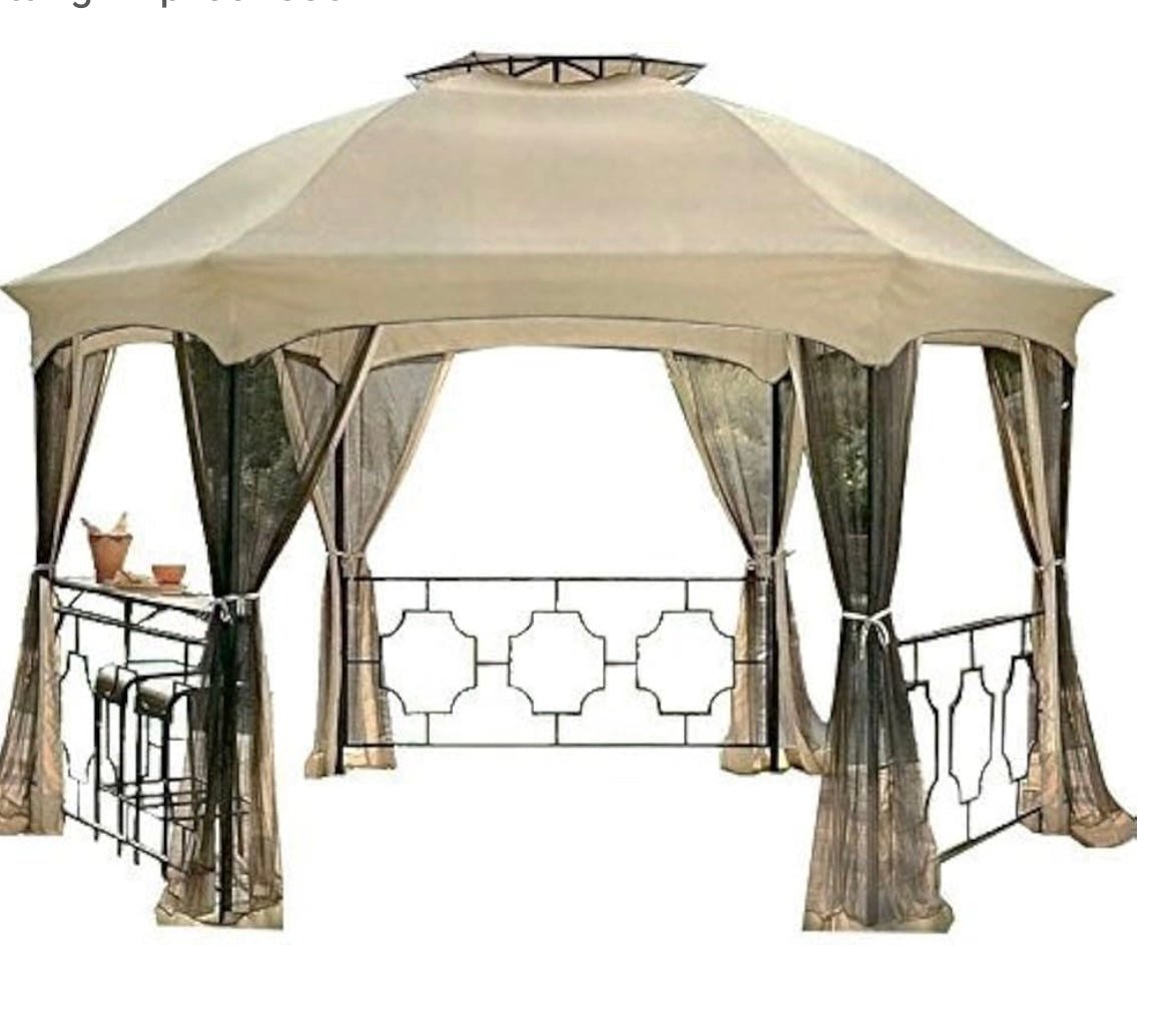K-Mart hexagon Gazebo Canopy and Netting set .