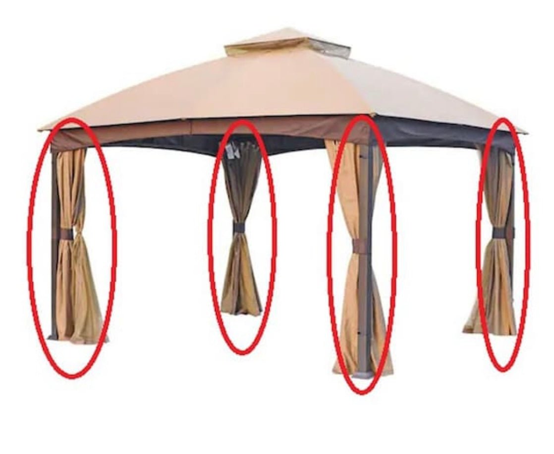 Lowes Allen and Roth 10 x 12 Gazebo Universal Privacy Curtains GF-12S004B-1
