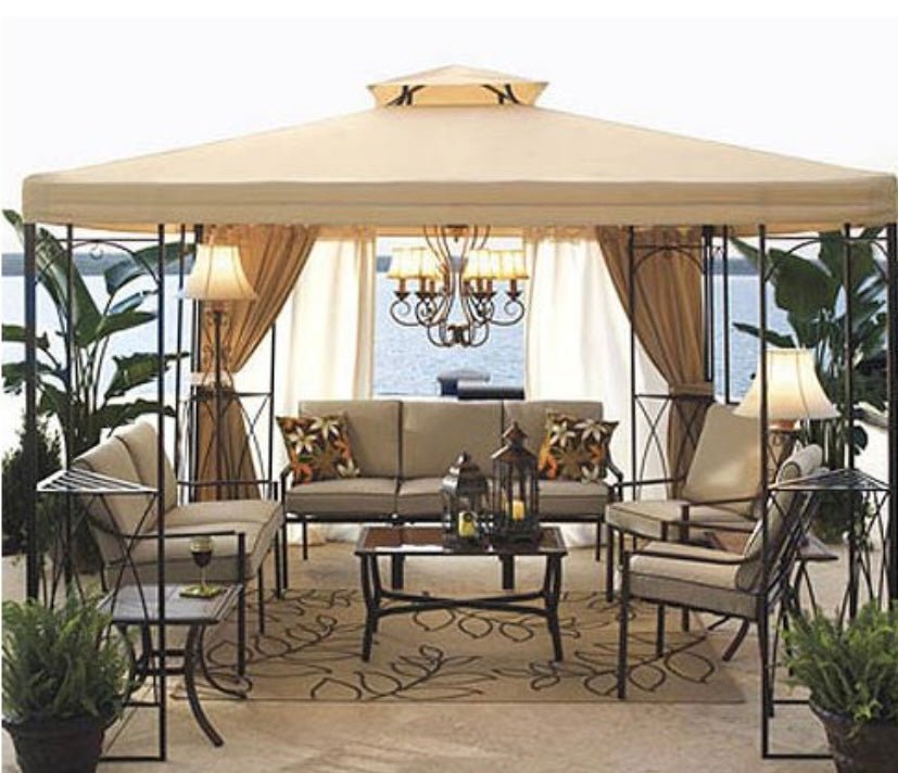 Outdoor 10x10 Gazebo Replacement Canopy Top Cover
