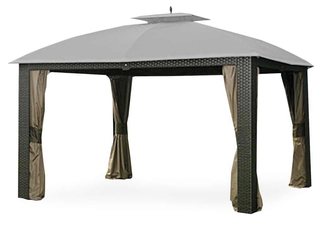 Replacement Canopy and Screen Set Gray 11x13 The Gazebo L-GZ365l8- Standard 350 -Beige