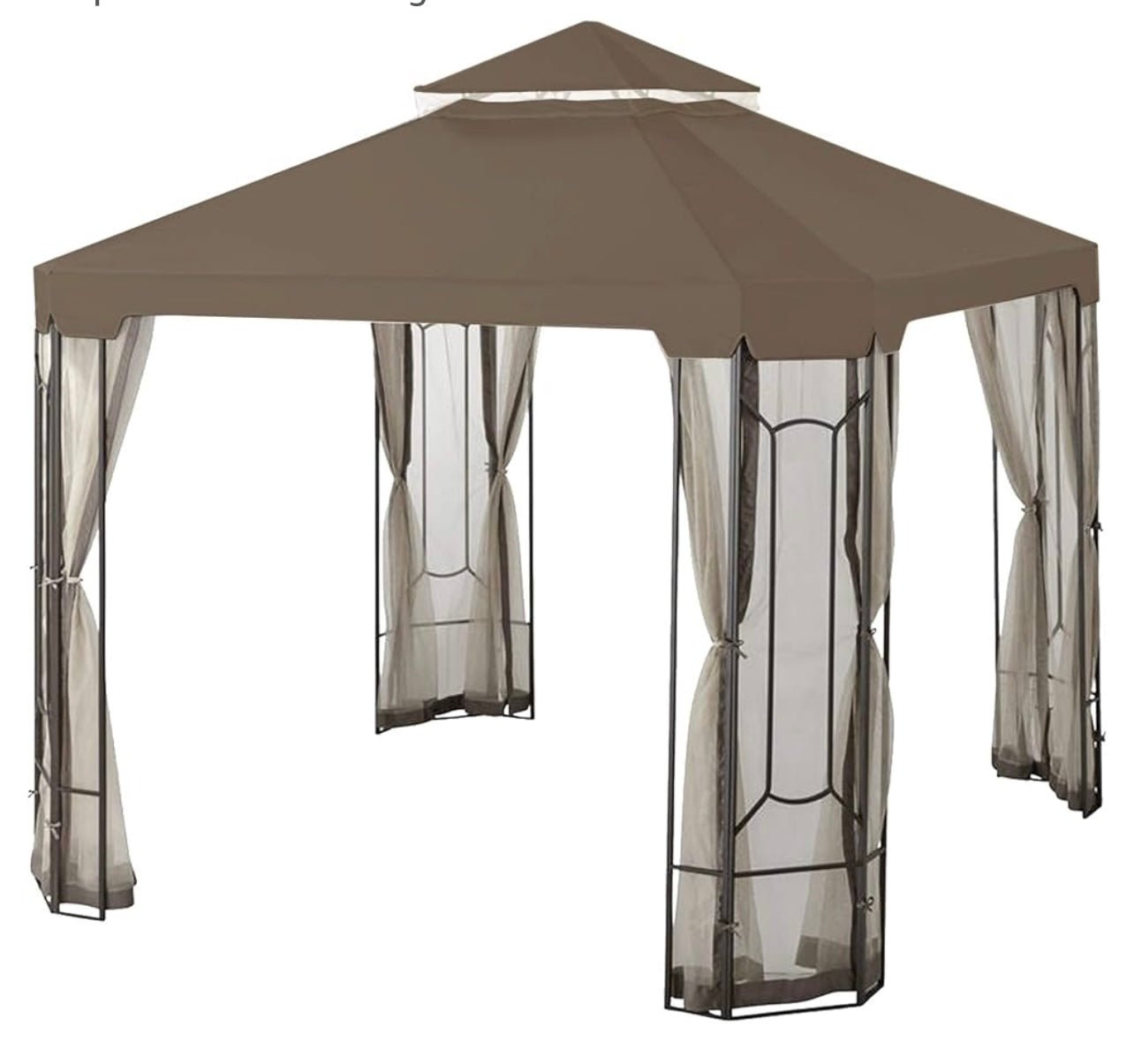 Replacement Canopy for The Coleville Gazebo 10x10 - Riplock 350 - Nutmeg