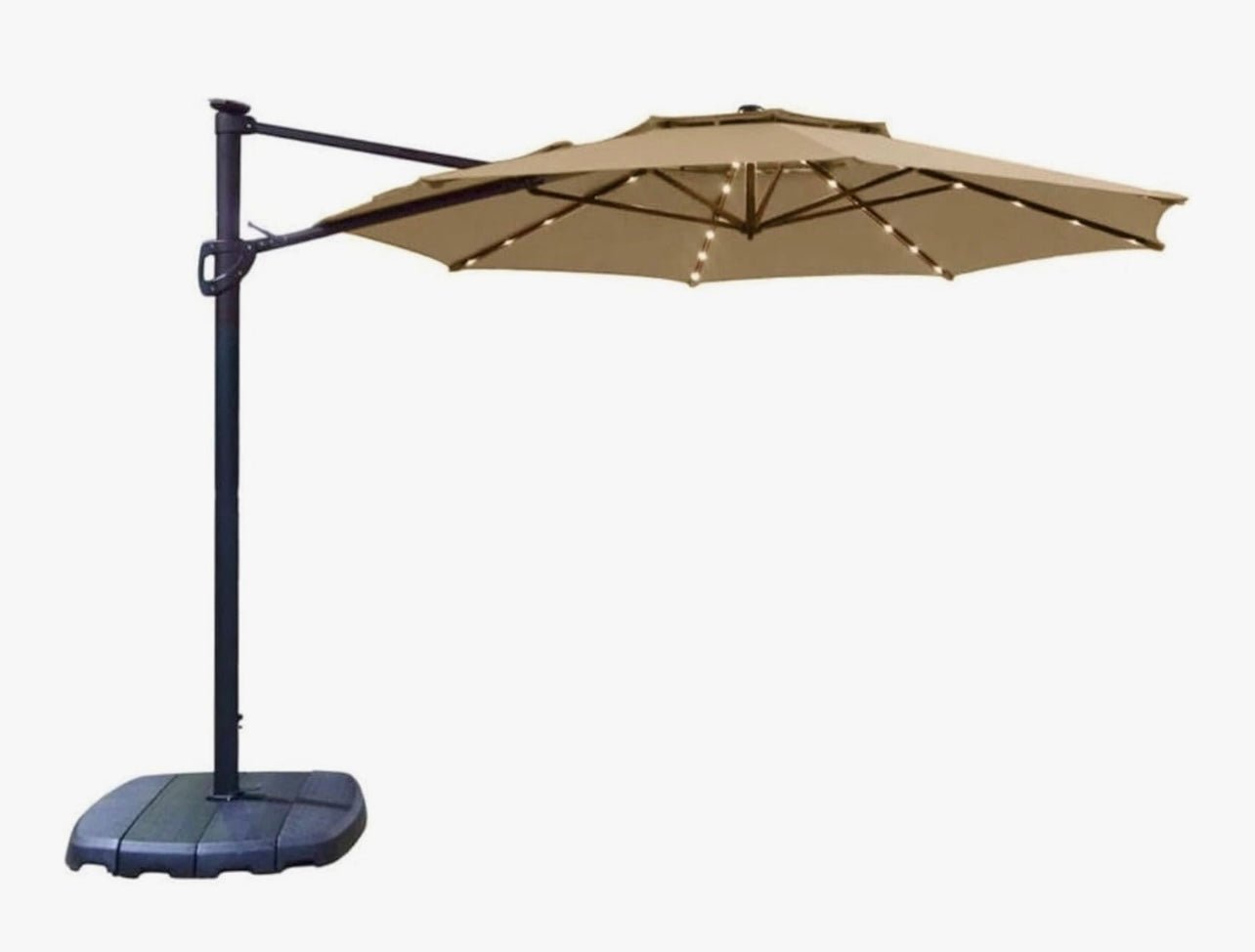 Replacement Canopy Top Cover for the Lowes Shade 11ft LED Umbrella - Upgraded Fabric Riplock 500 Beige