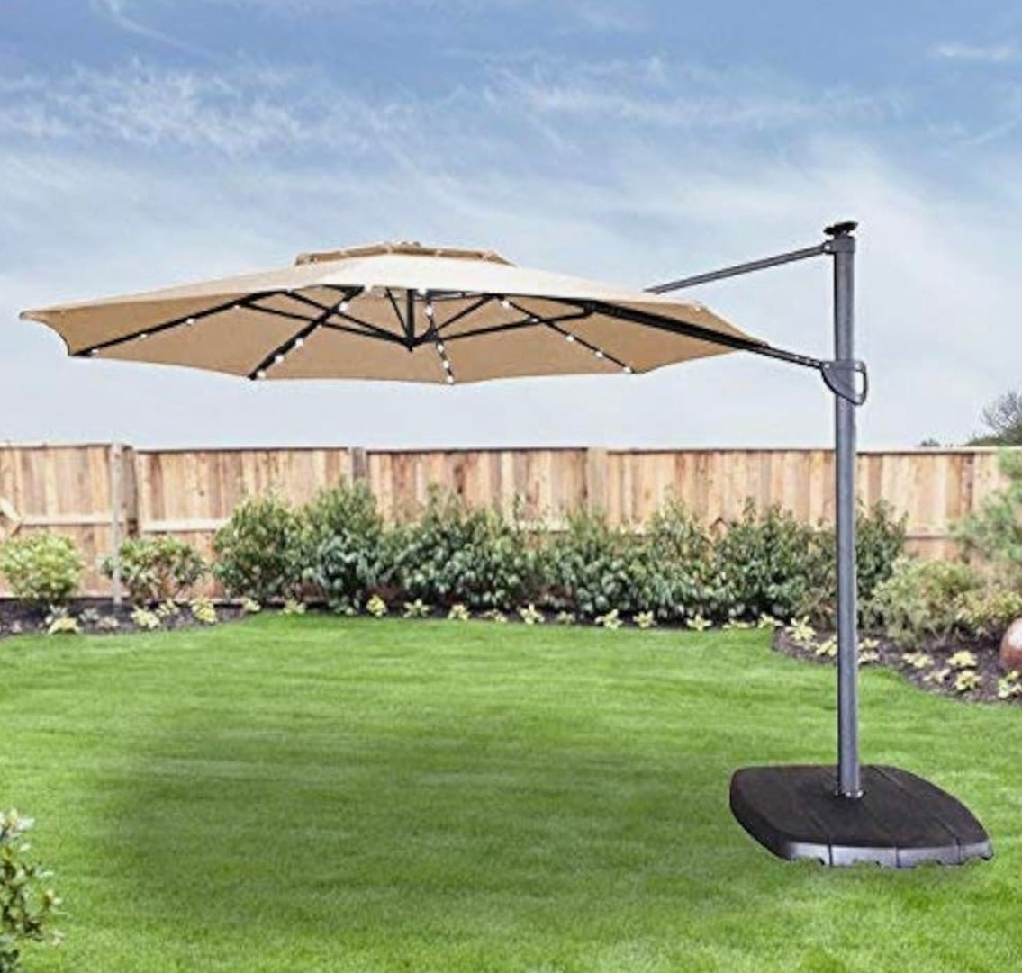 11 ft patio umbrella replacement canopy Top Cover for the Simply Shade 11ft LED Fresh Beginnings Rated UPF 50+ The Revo SX features Color:Bull Head