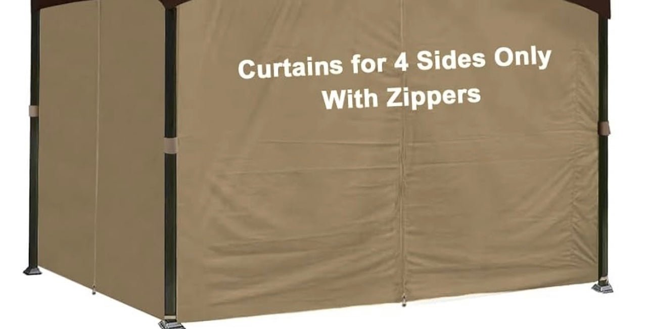 Replacement for Big Lots Domed Gazebo L-GZ717PST-C 10x12 Riplock 350 Canopy And Privacy Curtain Set Sold at Big Lots Beige