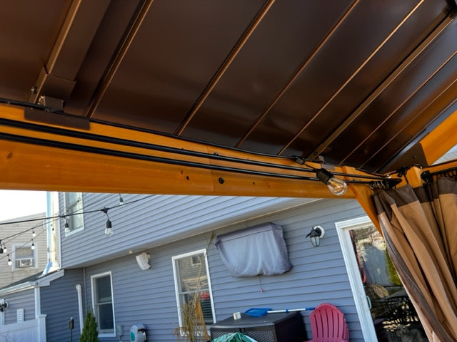 Universal Curtains & Screens w/Hanging Rods for 12 ft. × 14 ft. Wood-Framed Gazebos