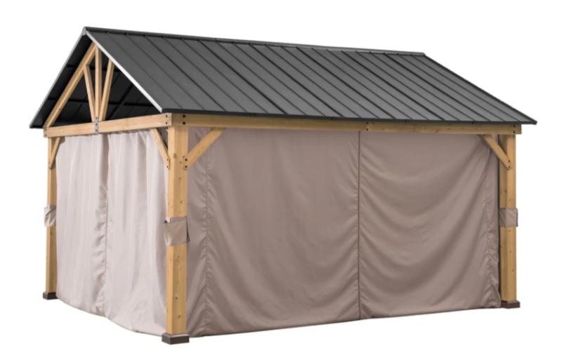 Sunjoy Universal Curtains for 10 ft. × 12 ft. Wood-Framed Gazebos