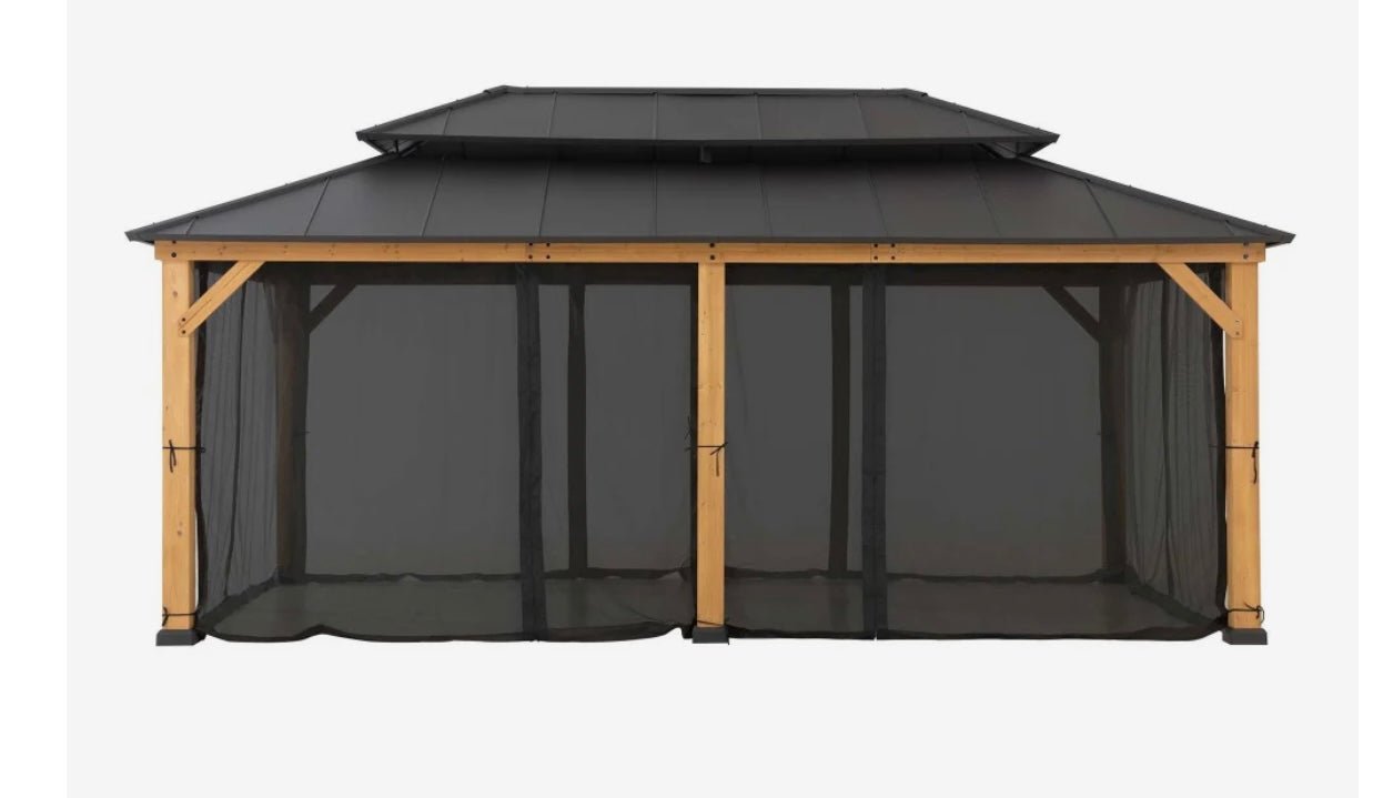 Universal Curtains and Mosquito Netting for 12 ft. × 20ft. for Wood and Metal Framed Gazebos
