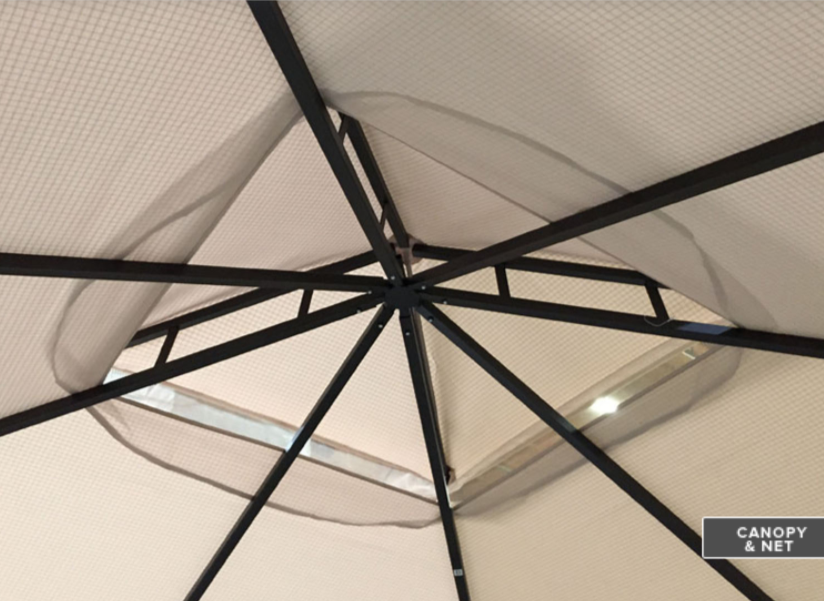 Replacement Canopy and Net for Great Deal Furniture Sonoma Gazebo - Riplock 350