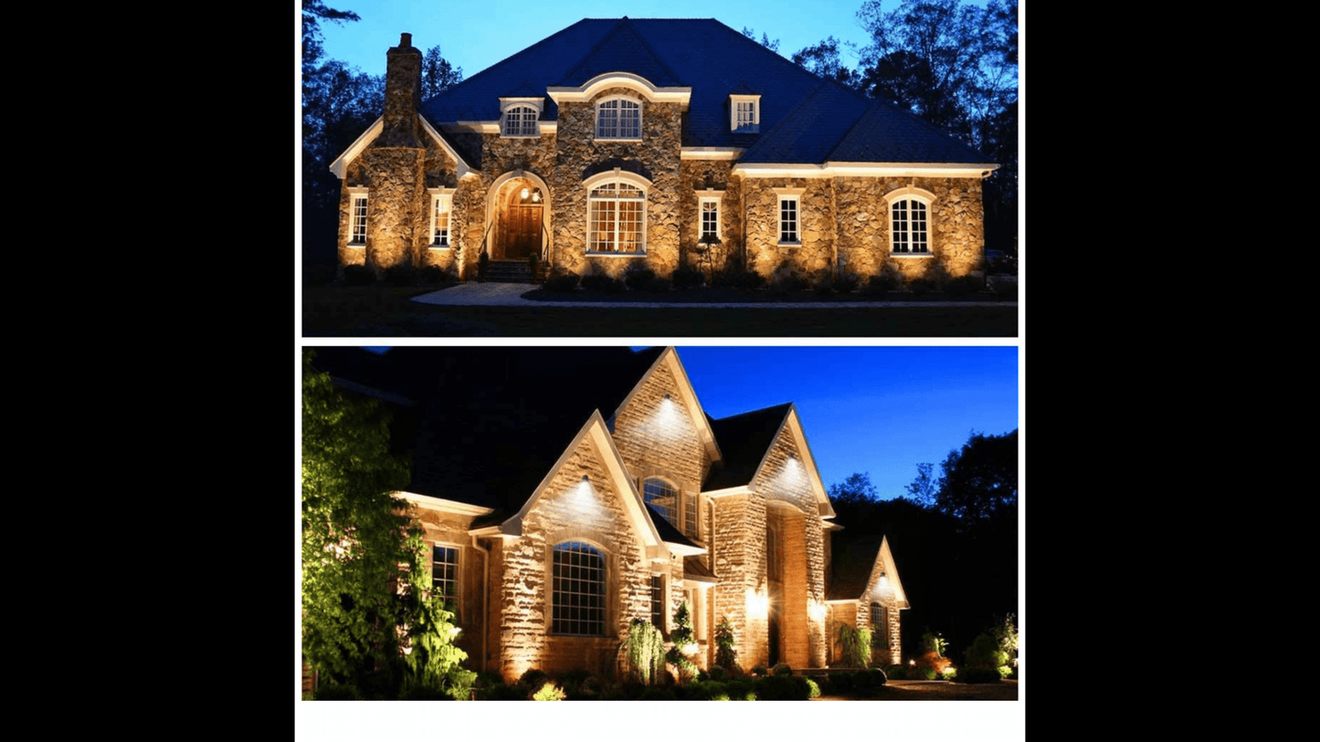 10W Landscape Lights 12V 24V 1000LM Warm White Low Voltage LED Waterproof Outdoor Lights (10Pack)