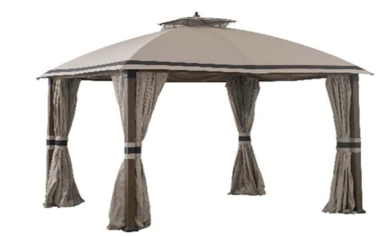 Light Gray Replacement Canopy For Broyhill Eagle Brooke  Soft Top Gazebo A101007600 Sold At BigLots
