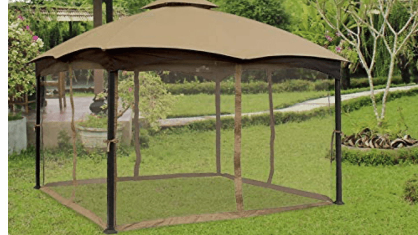 Allen Roth 10 X 12 Universal Netting Replacement Gazebo Mosquito Screen GF-12S004B-1