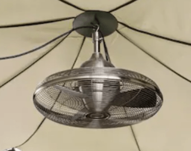 Allen + Roth Valdosta 20-in Brushed Nickel Indoor/Outdoor Ceiling Fan (3-Blade)