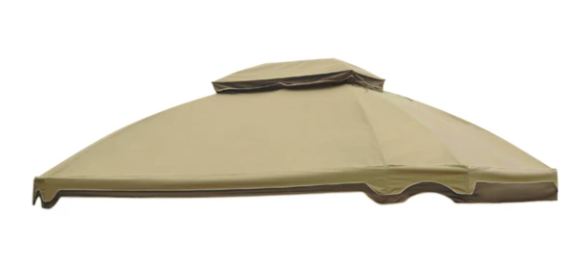 Light Brown Replacement Canopy For Terrace Gazebo (10X12 Ft)