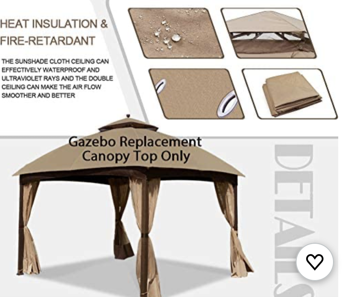 Lowes Allen and Roth 10 x 12 Gazebo Canopy New G-12S004B-1/GF12S004BT STOCK UP FLASH SALE ONE DAY ONLY