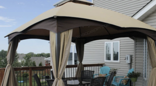 LOWES 10 X 12 TPGAZ17-002 GAZEBO REFRESH BUNDLE CANOPY,BUG SCREEN,CURTAIN ALL IN ONE PACKAGE