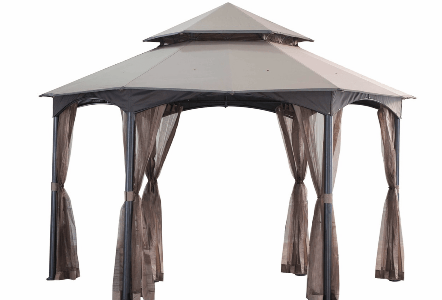 Replacement Canopy For South Bay Hexagon Gazebo (14X14 Ft) L-GZ793PST-A Sold At BigLots Beige