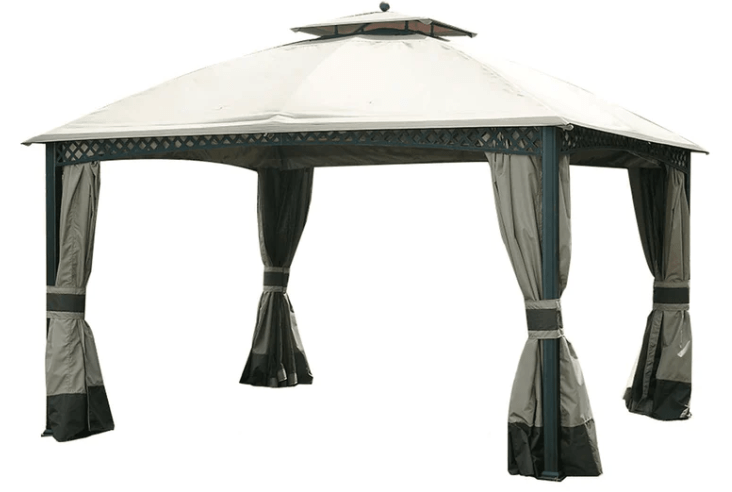 Khaki+Dark Brown Replacement Canopy For Domed Gazebo (10X12 Ft) Sold At Big Lots