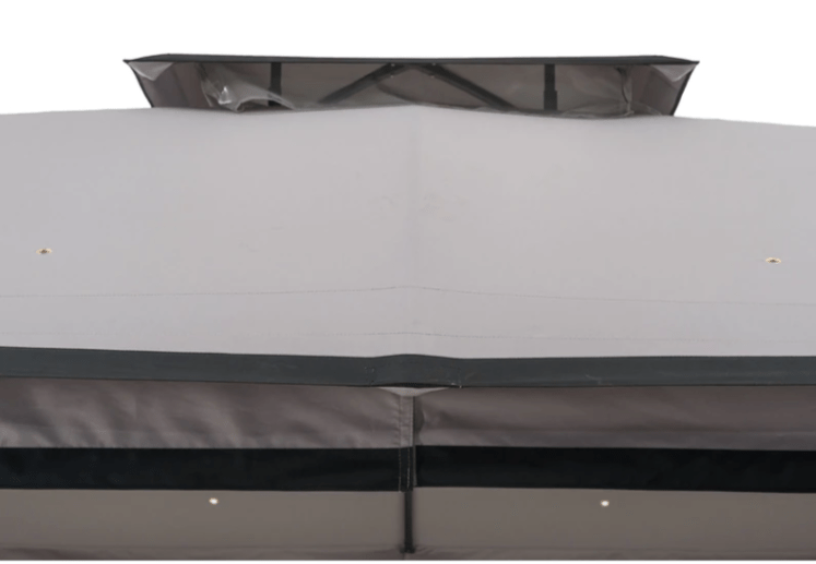 Light Gray & Black Replacement Canopy For Shadow Creek Gazebo (10 ft. x 12 ft. ) L-GZ401PST-C1 Sold At Big Lots