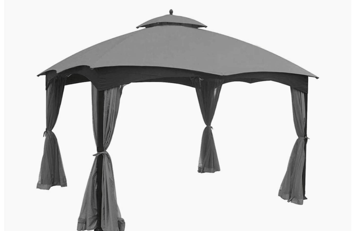 LOWES GREY 10 X 12 GAZEBO REFRESH BUNDLE CANOPY,BUG SCREEN,CURTAIN ALL IN ONE