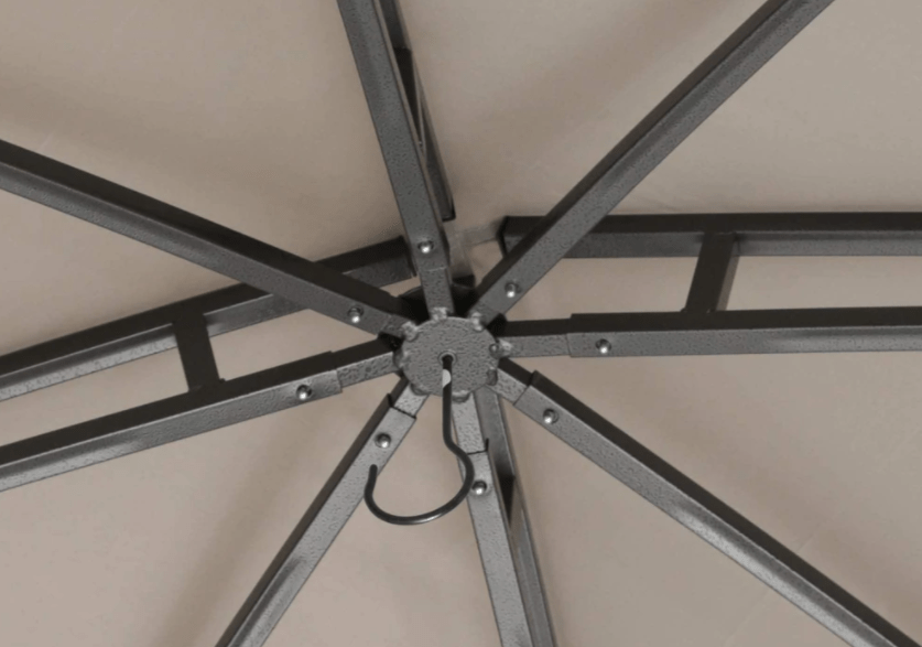 Patio Garden Gazebo 10x12 with Mosquito Netting+ Double Soft-top Light Gray