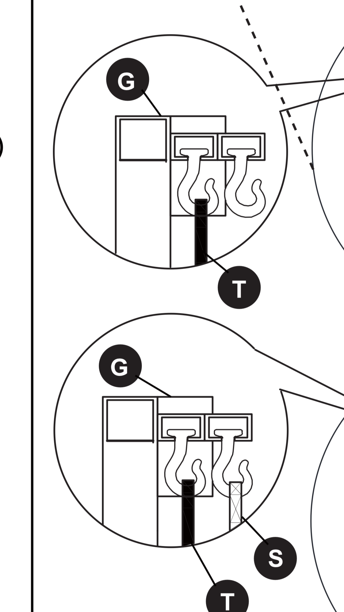Plastic Slide J Hooks for Gazebo Curtains/Mosquito Netting/The Track of Lowe's Allen roth #GF-12S004B,TPGAZ1-002 Gazebo - Quantity of 36