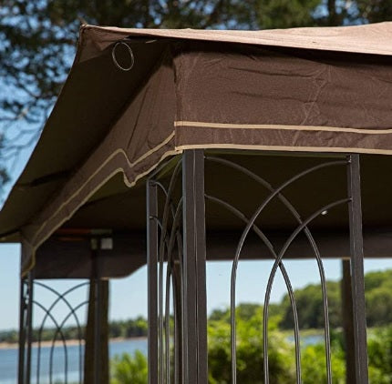 10' X 12' Regency Softop Gazebo for Outdoor Patio with Mosquito Netting (Dark Brown)