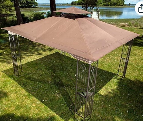 10' X 12' Regency Softop Gazebo for Outdoor Patio with Mosquito Netting (Dark Brown)