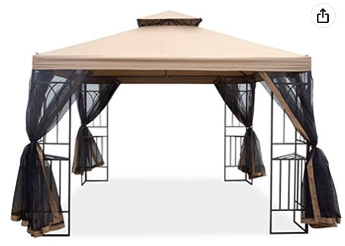 Replacement 10x10 Black Netting for Aldi Garden line 2019 Gazebo
