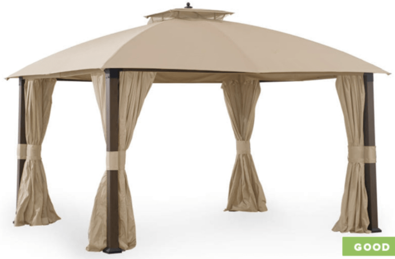 Replacement Canopy and Vent Cover for Legacy Broyhill Eagle Brooke and Ashford Gazebo - RipLock 350 - Beige