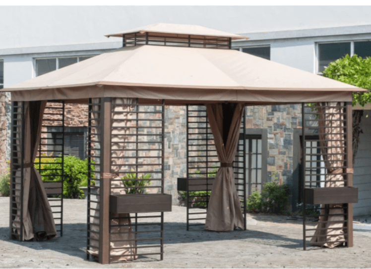 Replacement Canopy and Vent Set Gt Soft Top W/ Flower Boxes Gazebo (10x12 FT) L-GZ882PST-D Sold At Lowe's