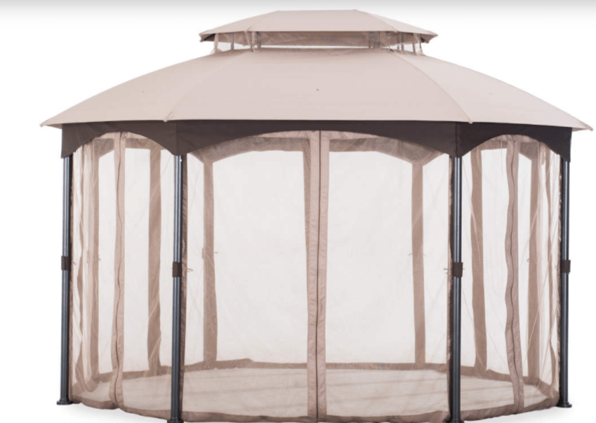 Replacement Netting for The Manhattan Oval L-GZ1138PST Gazebo - Khaki and Black