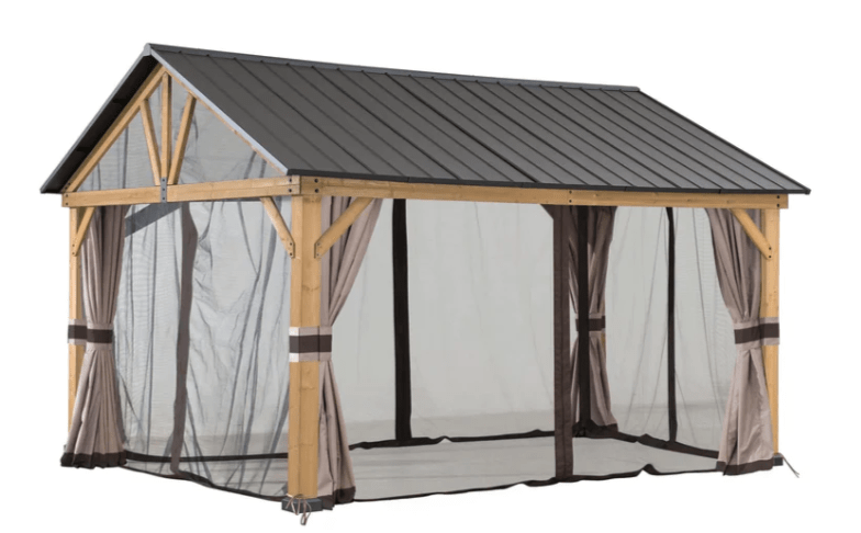 Sunjoy Replacement Universal Mosquito Netting for 12 ft. ×14 ft. Wood-Framed Gazebo
