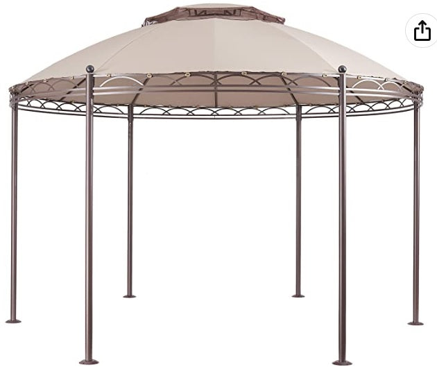 Replacement Canopy Top Cover for Round Park Gazebo - RipLock 350