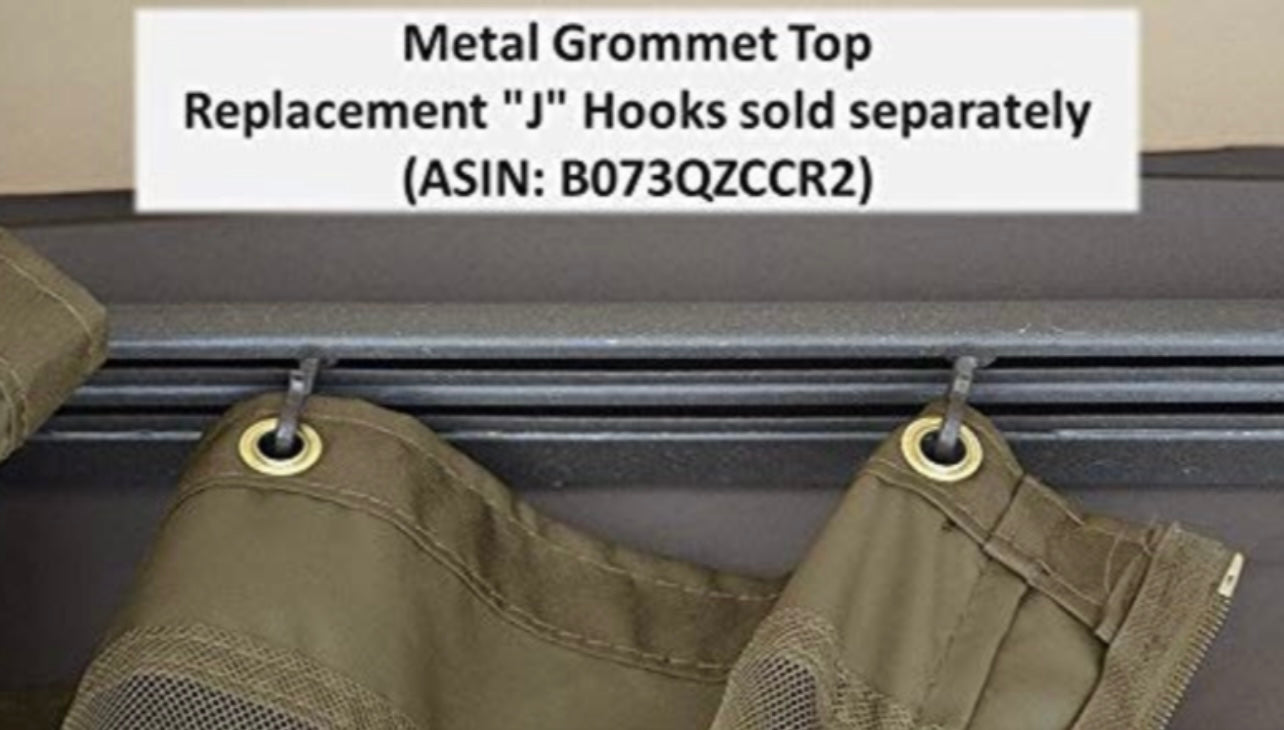 Hardtop Gazebo Beige Replacement Heavy Duty Mosquito Screen Set with Zippers Set 10x12