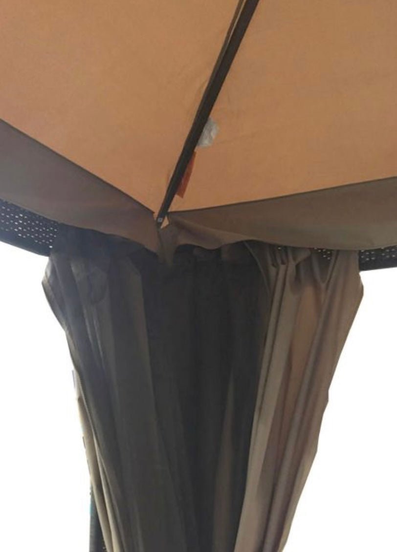 10x12 WICKER GAZEBO CANOPY SET 10X12 L-GZ816-C