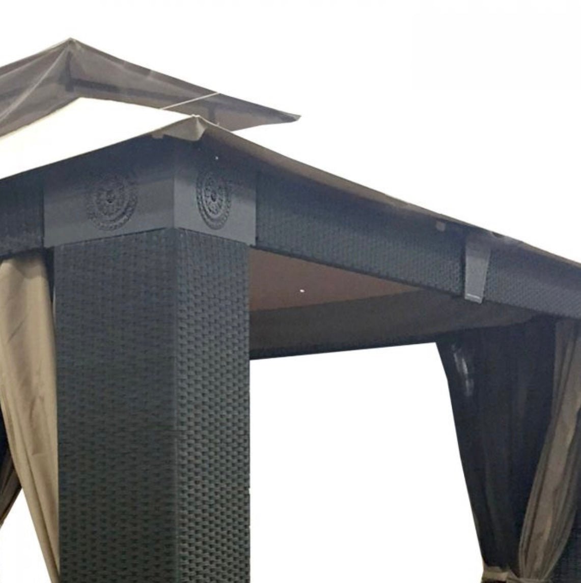 10x12 WICKER GAZEBO CANOPY SET 10X12 L-GZ816-C