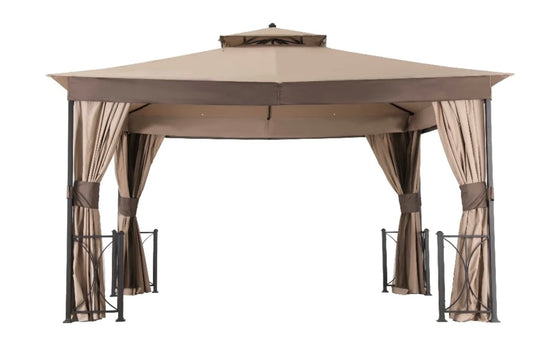 Sesame+Light Brown+Beige Replacement Canopy For Gazebo (10X12 Ft) L-GZ892PST-C-A Sold At Home Depot