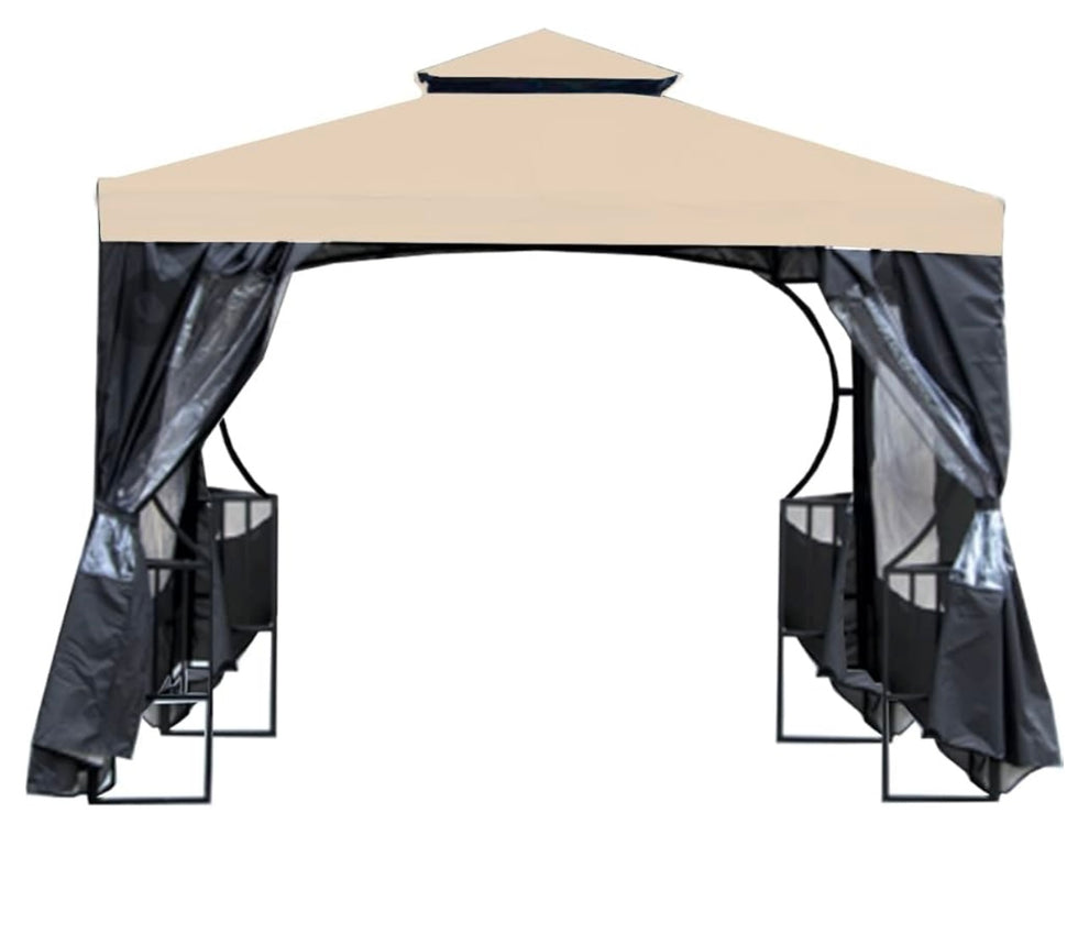 Aldi Curved Garden Gazebo w/shelves – Gazebo Parts Direct