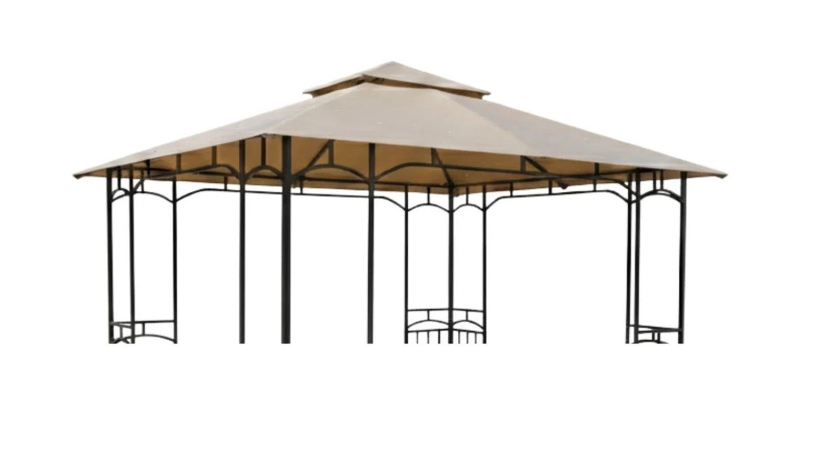 Replacement Canopy and Vent Cover set for Pacific Casual 5LGZ7262-V4 11' x 9' Gazebo - Beige