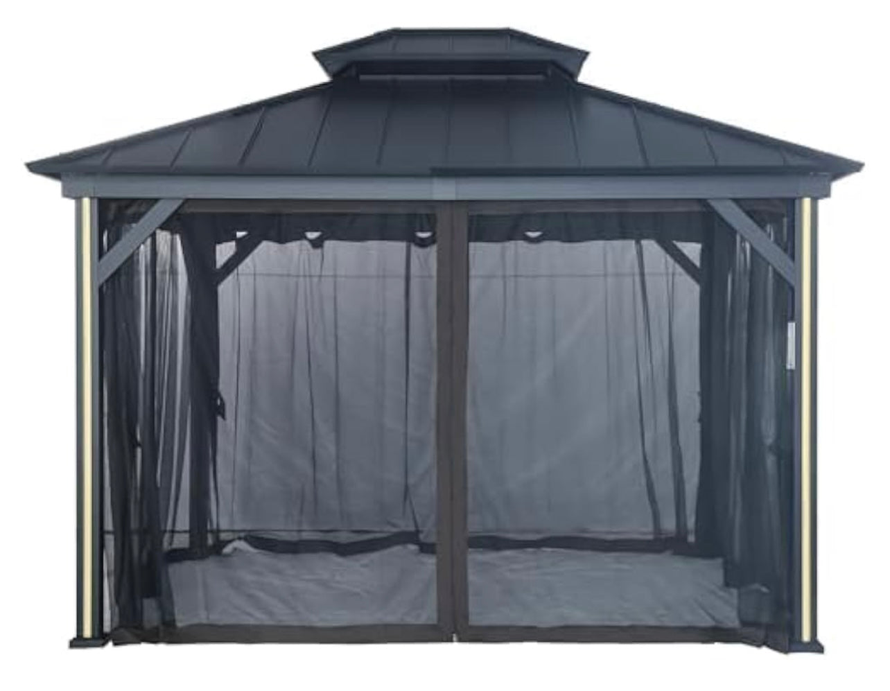 Sojag Meridian Gazebo Mosquito Netting for 12'x 16' Gazebo - Covered Outdoor Replacement Mosquito Nets Canopy Screen Sidewalls with Zipper (Mosquito Netting Only)