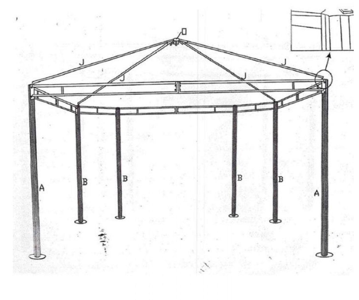 Hampton Bay 12 x 12 Gazebo Replacement Canopy - RIPLOCK 350